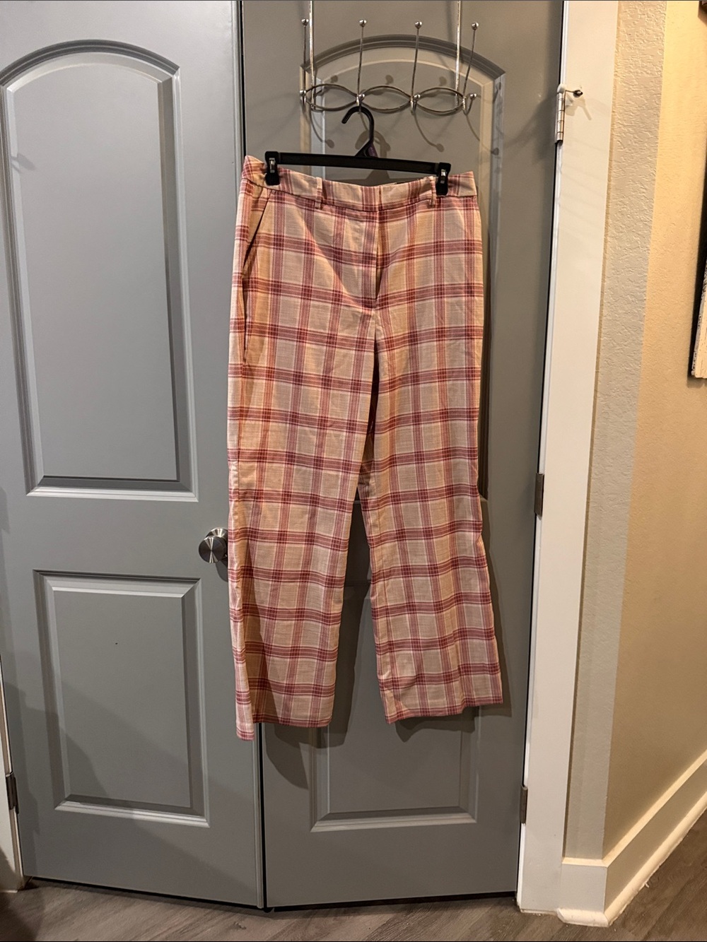 Worthington Pink and Cream Plaid Dress Pants